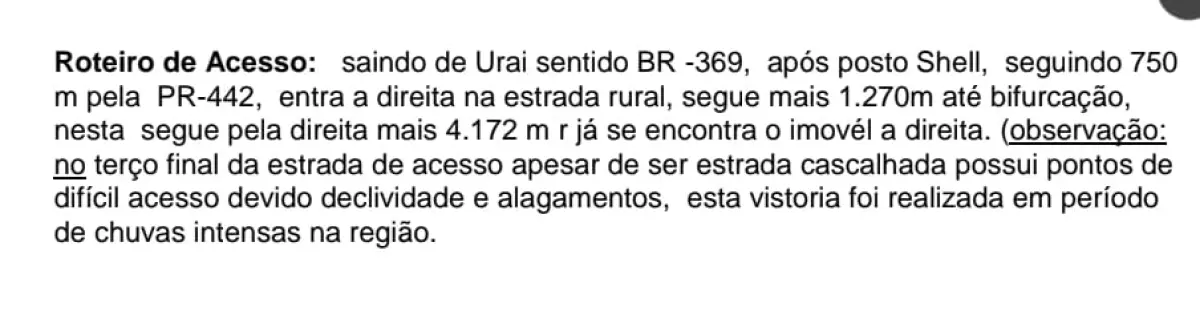 LOTE 000 - AREA RURAL, SÍTIO DE  24,2 Ha ( 10 alqueires)  EM URAÍ/PR