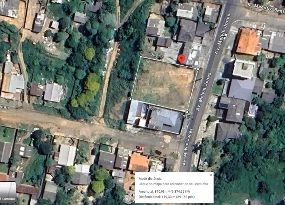 LOTE 000 - TERRENO DE 871,20 M2 em PONTA GROSSA - PR (AVENIDA MELVIN JONES 1064)