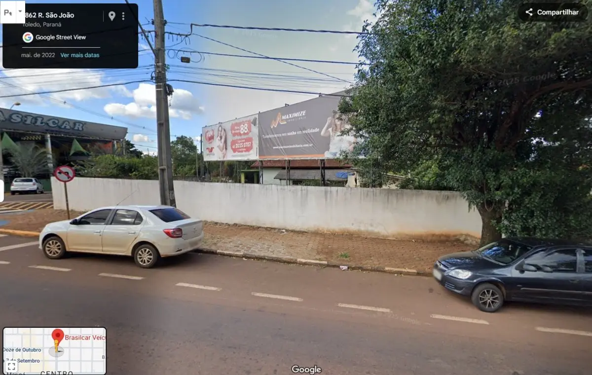 LOTE 001 - TERRENO COMERCIAL 500M2 EM TOLEDO/PR  ( AVENIDA SÃO JOAO ESQ. 12 DE OUTUBRO )