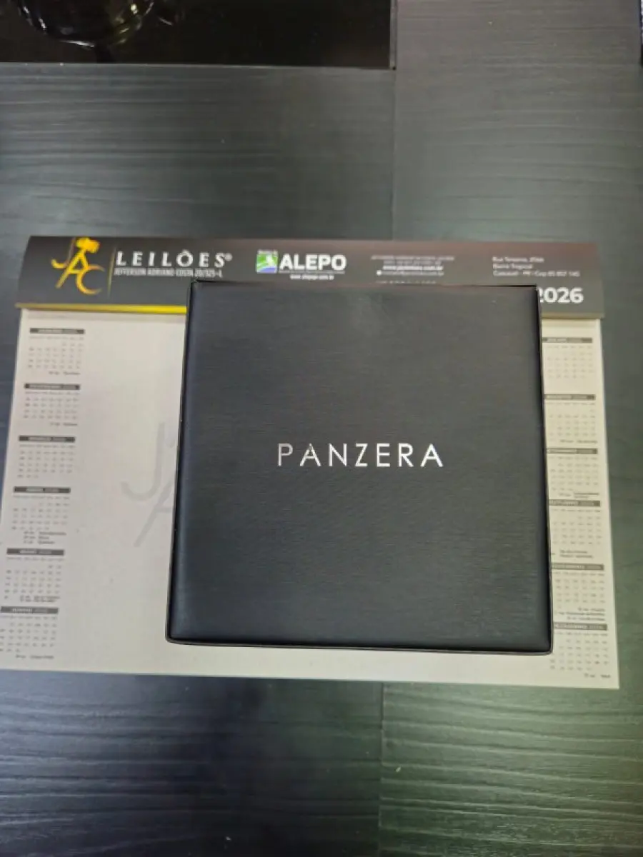 LOTE 000 - RELOZIO PANZERA - MOD 43C Panzera Classivo Watch in Gold with blue -