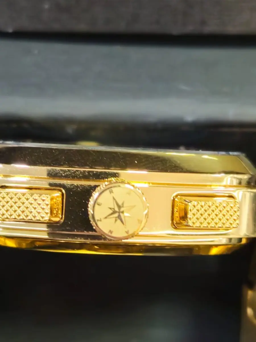 LOTE 000 - RELOZIO PANZERA - MOD 43C Panzera Classivo Watch in Gold with blue -