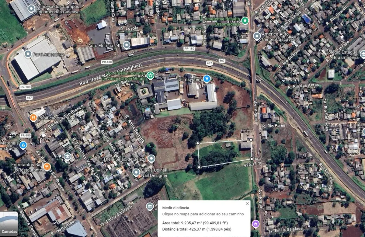 LOTE 000 - TERRENO COM 9.196 M2 - AVENIDA PIQUIRI - CASCAVEL PR ( proximo ao S. Almayer)