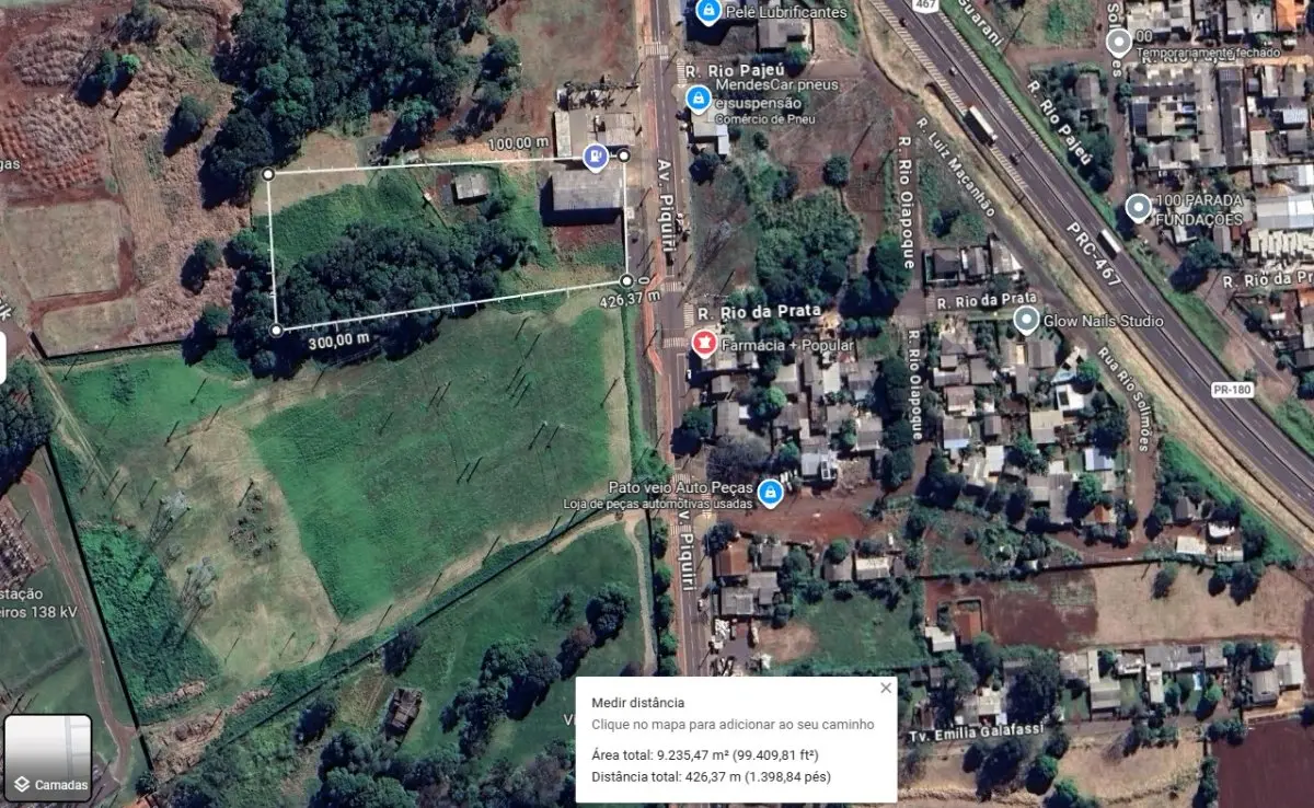 LOTE 000 - TERRENO COM 9.196 M2 - AVENIDA PIQUIRI - CASCAVEL PR ( proximo ao S. Almayer)