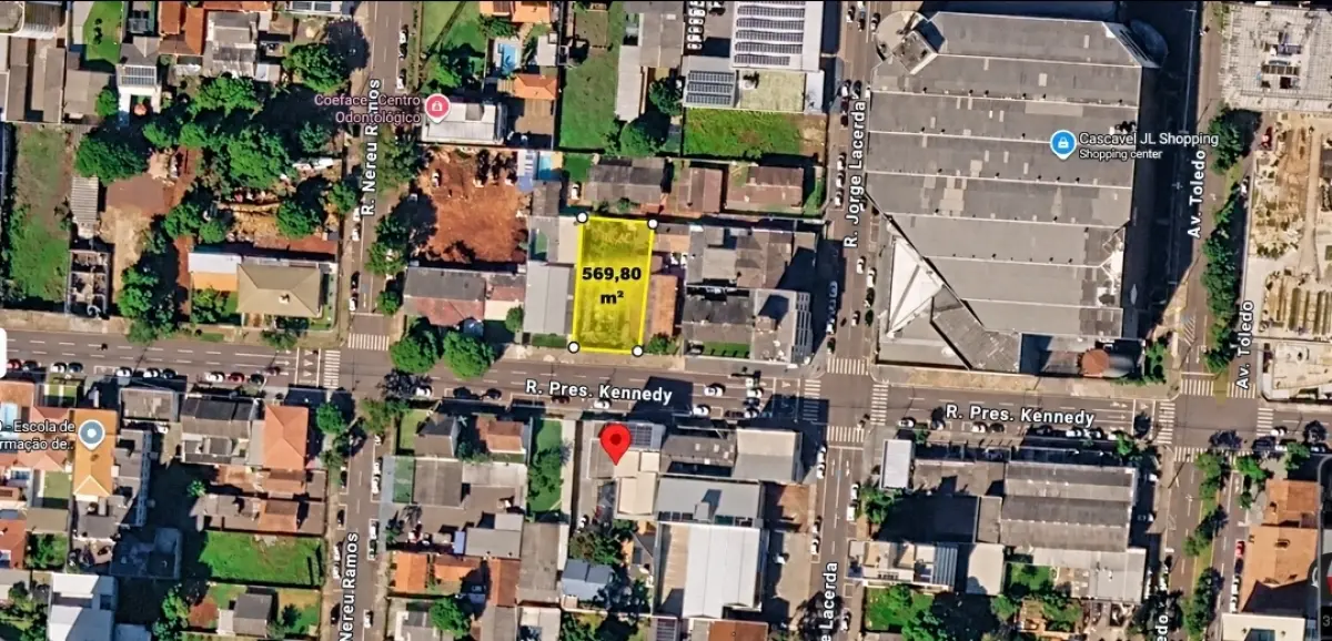 LOTE 000 - TERRENO COM 569,80 M2 - CASCAVEL PR - (Proximo Shopping JL)  Rua Presidente Kenedy