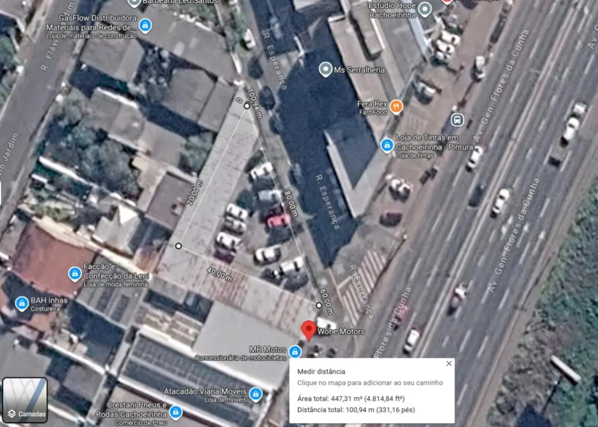LOTE 000 - TERRENO DE ESQUINA COM 414 M2 EM CACHOEIRINHA RS - AVENIDA FLORES DA CUNHA