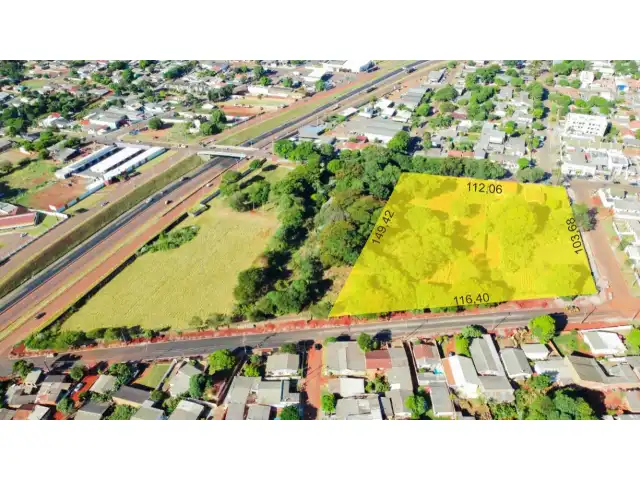 TERRENO URBANO COM 14.108 M2  REGIÃO NORTE na RUA JACAREZINHO - CASCAVEL PR