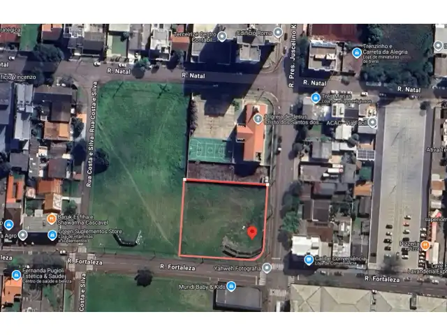 TERRENO DE ESQUINA COM 2.888, 87 M2 RUA PRESIDENTE KENENDY PROXIMO DA UNIPAR CASCAVEL PR