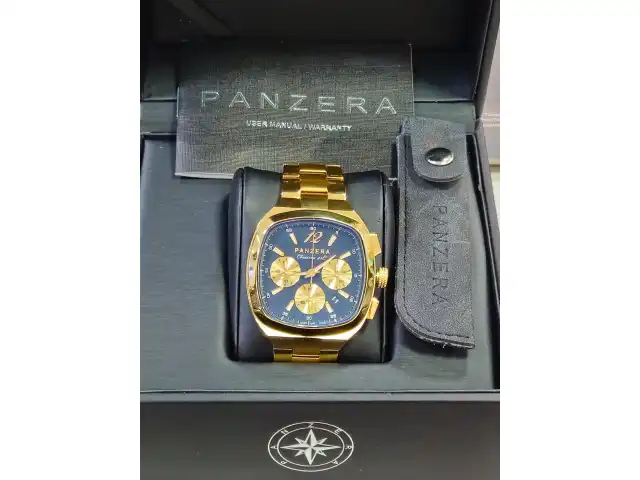 RELOGIO PANZERA - BANHADO A OURO  - NOVO - MODELO 43C