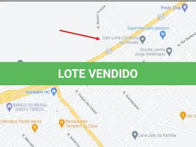 LOTE 000 - TERRENO COM 250 M2 em SANTA TEREZA DO OESTE ( JARDIM PADOVANI)