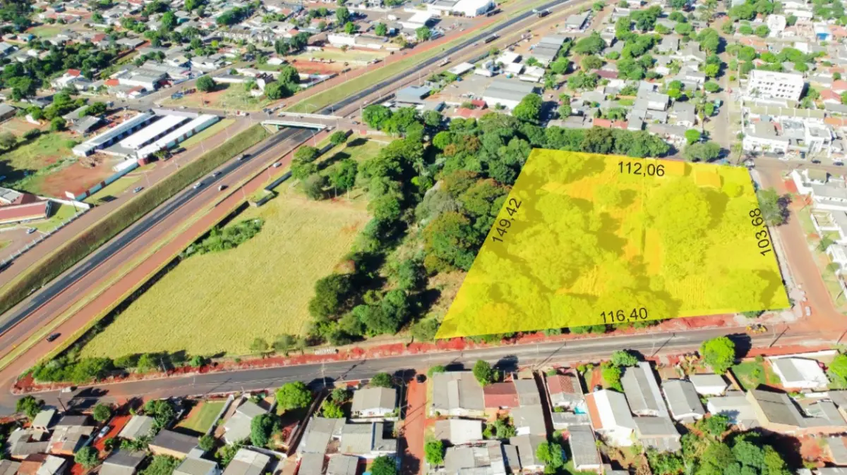 LOTE 000 - TERRENO COMERCIAL  COM  14. 108 M2 REGIÃO NORTE - CASCAVEL PR ( Final da rua jacarezinho)