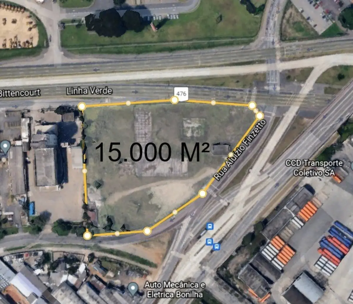 LOTE 000 - TERRENO  COMERCIAL EM CURITIBA PR  15 MIL M2 NA LINHA VERDE