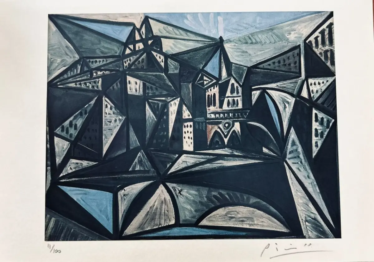 LOTE 001 - BEM – OBRA DE ARTE – VIEW OF PARIS WITH NOTRE-DAME – ARTISTA – PABLO PICASSO