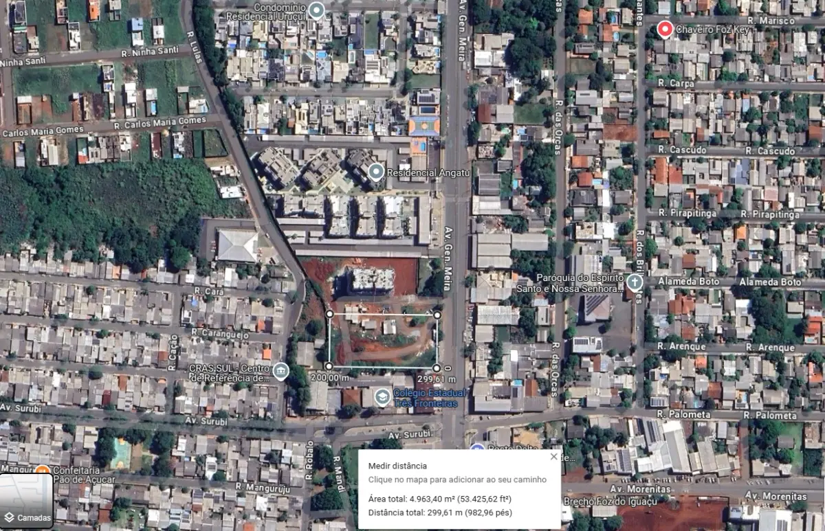 LOTE 000 - TERRENO COM  4.958,92 m2 FOZ DO IGUAÇU PR - AVENIDA GENERAL MEIRA ( Prox. Residencial Angatu)
