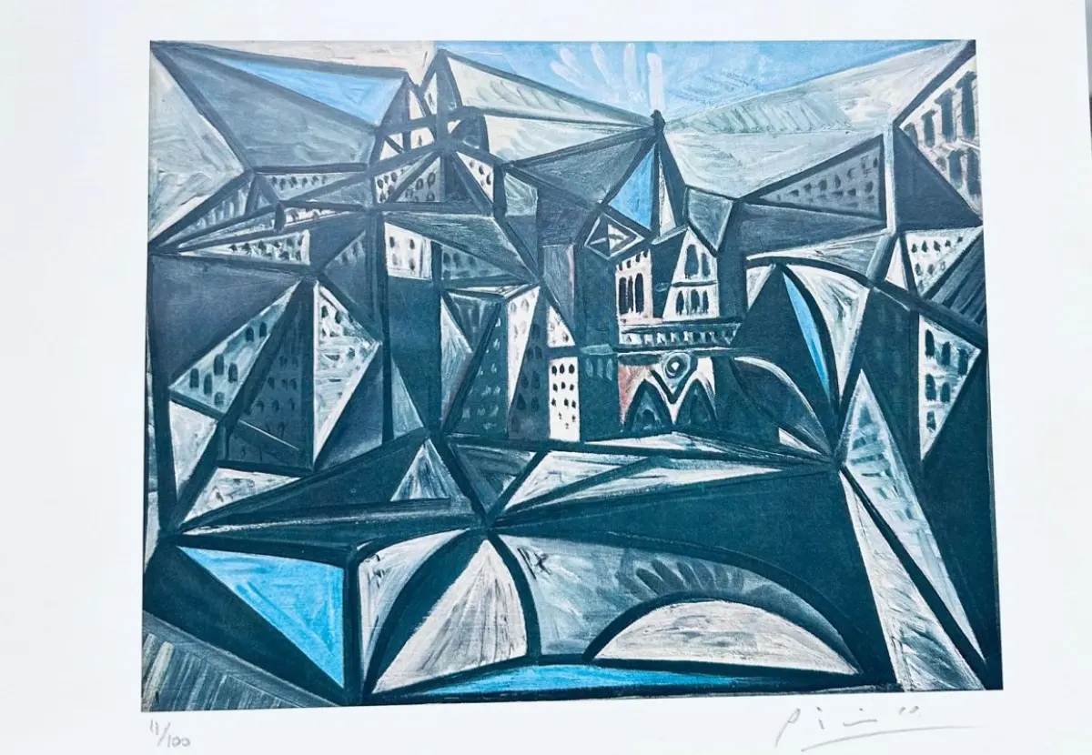 LOTE 001 - BEM – OBRA DE ARTE – VIEW OF PARIS WITH NOTRE-DAME – ARTISTA – PABLO PICASSO