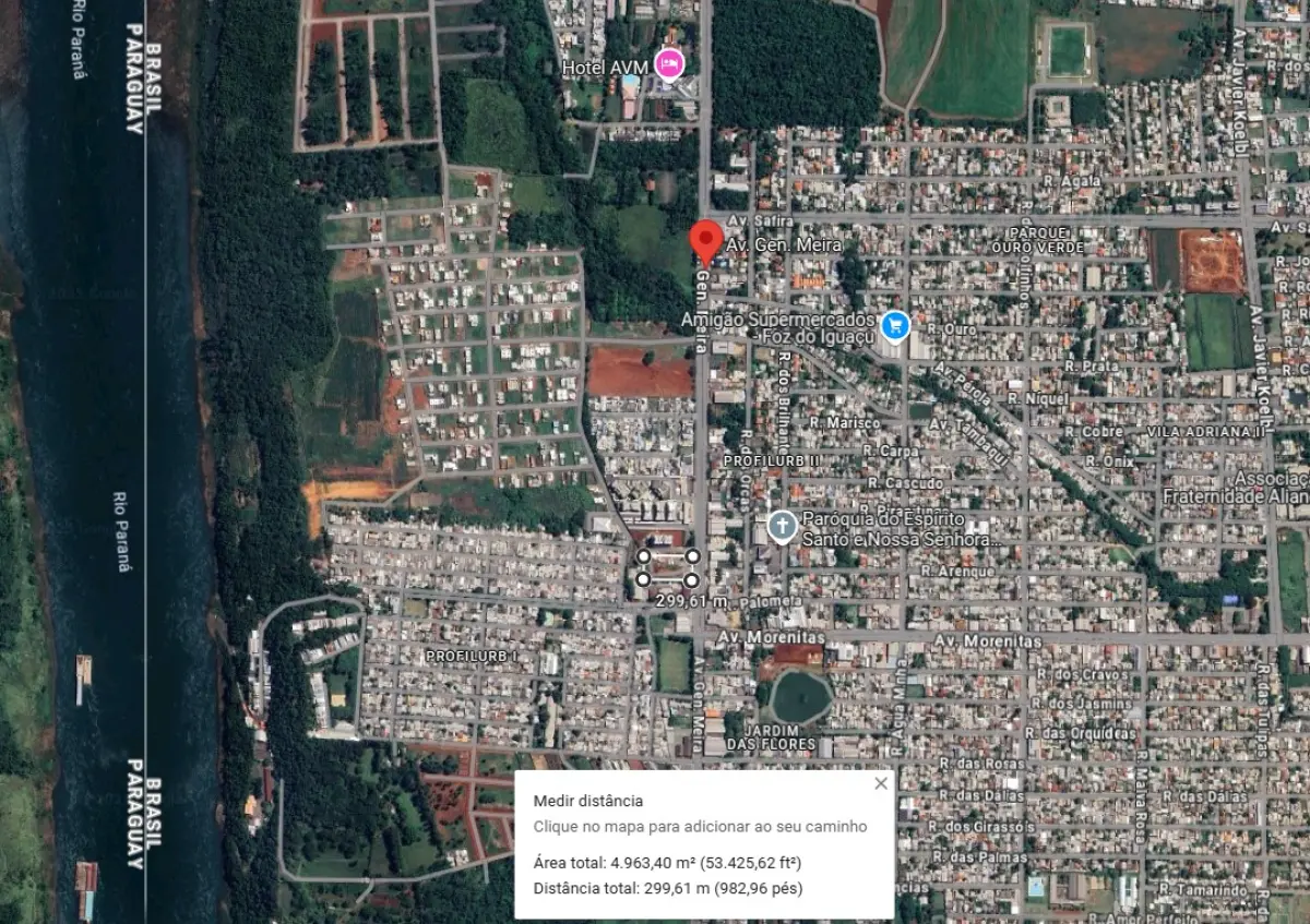 LOTE 000 - TERRENO COM  4.958,92 m2 FOZ DO IGUAÇU PR - AVENIDA GENERAL MEIRA ( Prox. Residencial Angatu)