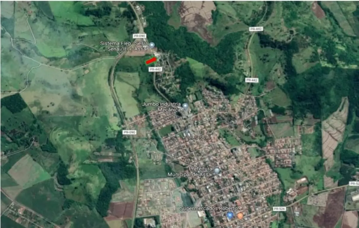 LOTE 000 - BARRACÃO INDUSTRIAL medindo aprox.  854 M2 localizado em  ASSAI PR.