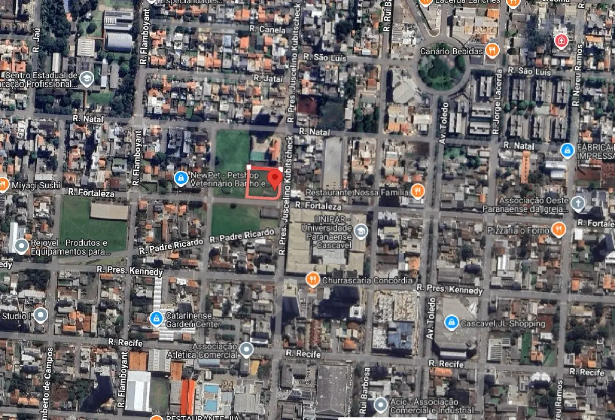 LOTE 001 - TERRENO COMERCIAL ESQUINA  COM 2.888,87 M2 CENTRO EM  CASCAVEL PR