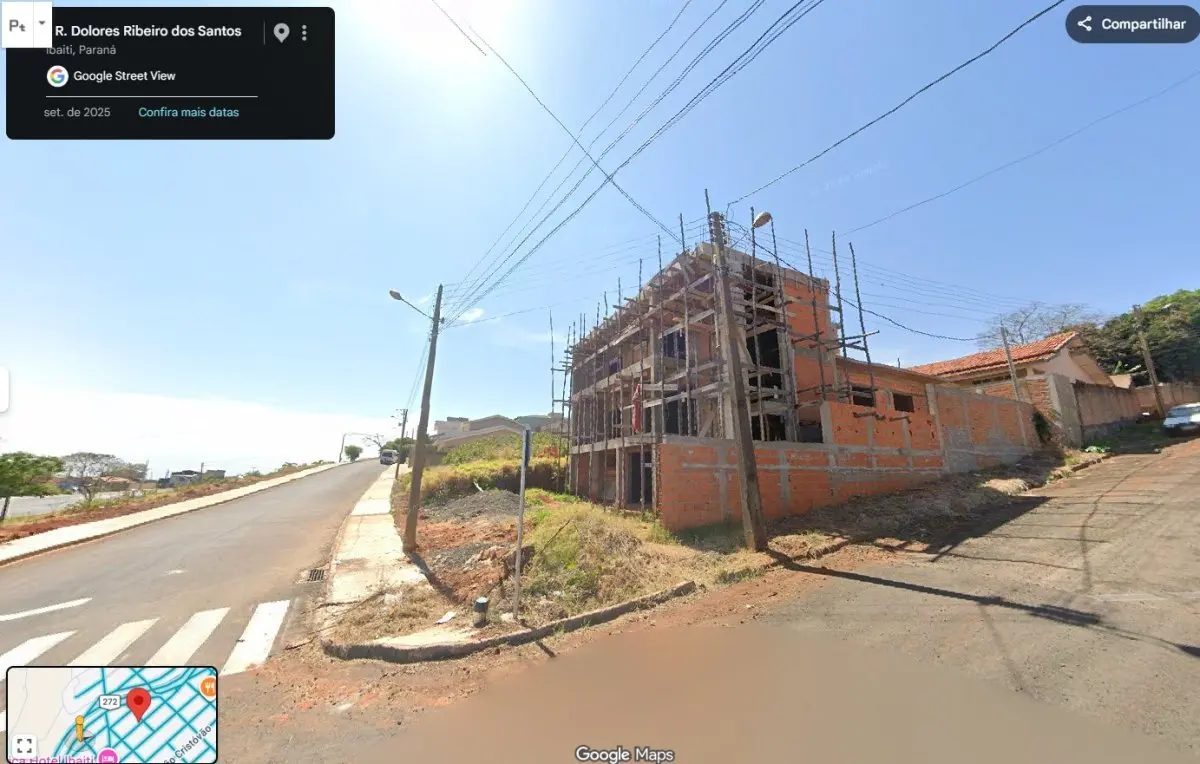 LOTE 000 - TERRENO COM 307 m2 em IBAITI PR ( construção sem averbação e não acabada )