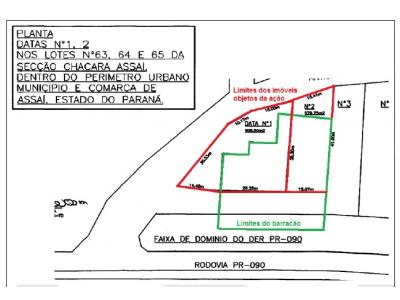 LOTE 000 - BARRACÃO INDUSTRIAL medindo aprox.  2.200 M2 localizado em  ASSAI PR.