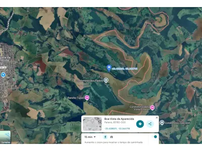 LOTE 000 - TERRENO RURAL COM 1.050 M2  no ALAGADO de  BOA VISTA APARECIDA PR (FRENTE PARA O ALAGADO)