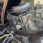 LOTE 000 - BARCO ALUMÍNIO 6 METROS CONJUNTO COM MOTOR EVINRUDE 35 HP E CARRETA PARANA REBOQUES