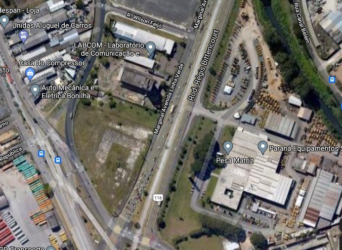TERRENO COMERCIAL CURITIBA PR 15 MIL M2 ( localizado em frente a PESA-CATERPILLAR) na Linha Verde)
