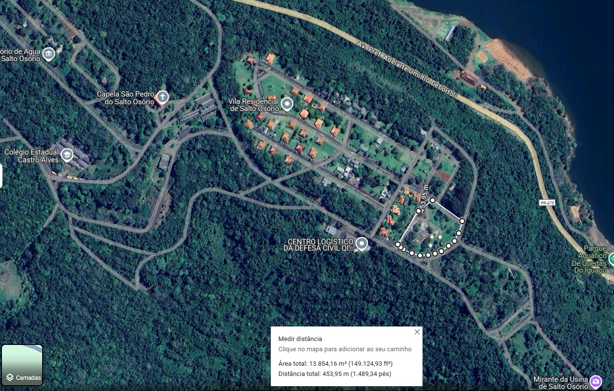 TERRENO COM 13.826,33 M2 VILA RESIDENCIAL SALTO OSÓRIO - QUEDAS IGUAÇU PR, localizado em Quedas Do Iguaçu - PR