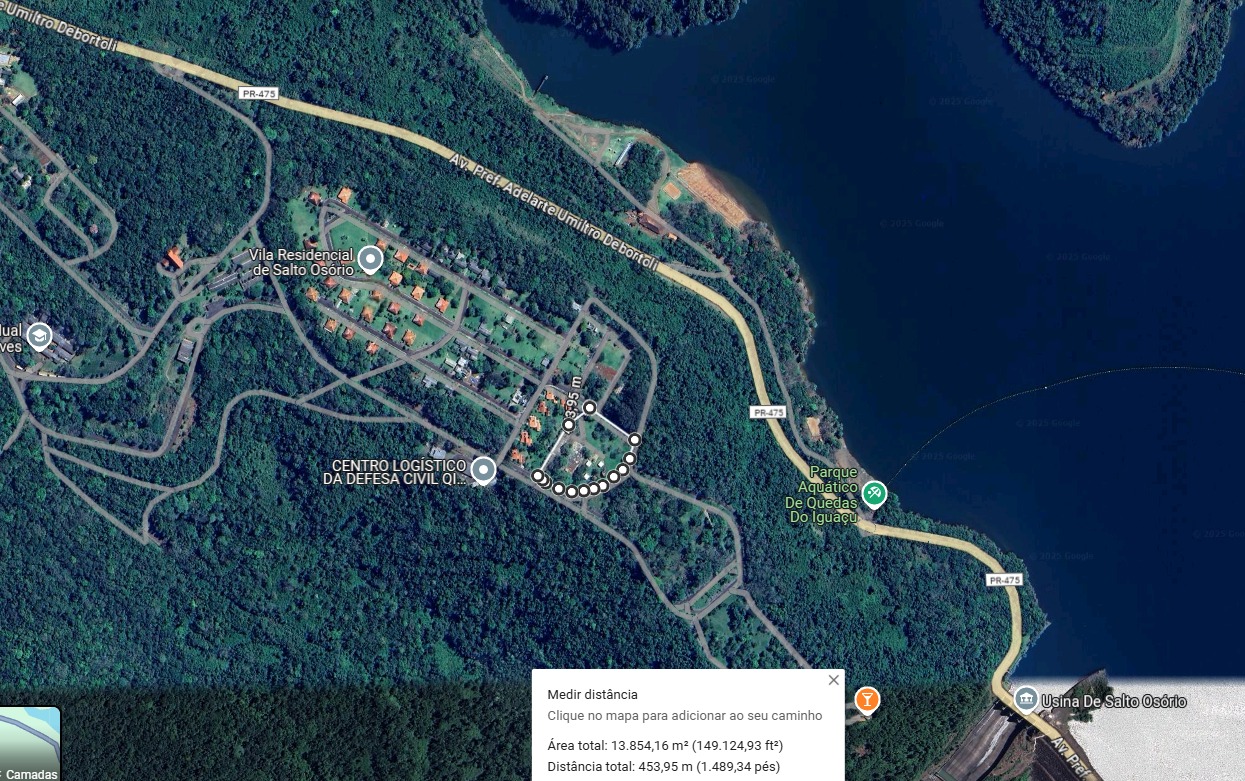 TERRENO COM 13.826,33 M2 VILA RESIDENCIAL SALTO OSÓRIO - QUEDAS IGUAÇU PR, localizado em Quedas Do Iguaçu - PR