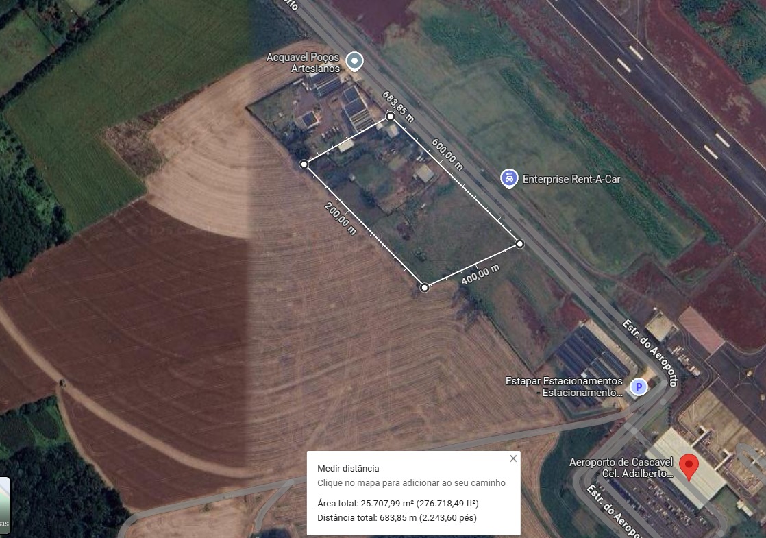 TERRENO COM 25.704,95 M2 - ESTRADA DO AEROPORTO - CASCAVEL - PR