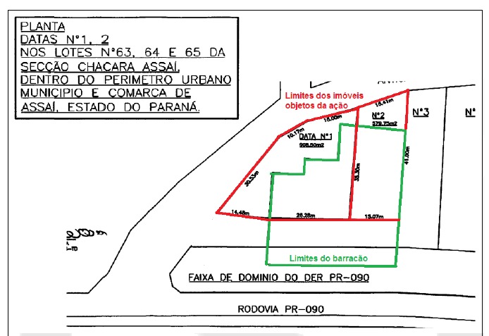 BARRACÃO INDUSTRIAL medindo aprox. 2.200 M2 localizado em ASSAI PR.
