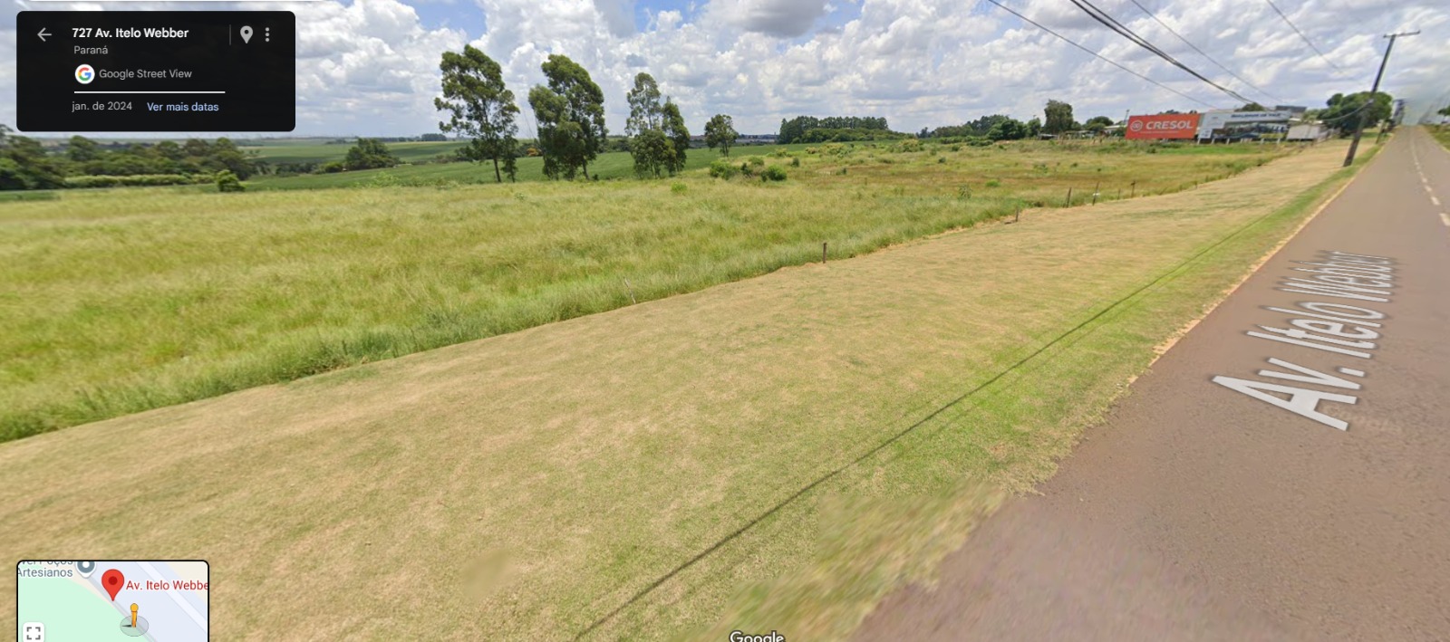 TERRENO COM 25.704,25 M2  ESTRADA AEROPORTO - AV. ITELO WEBER - CASCAVEL - PR