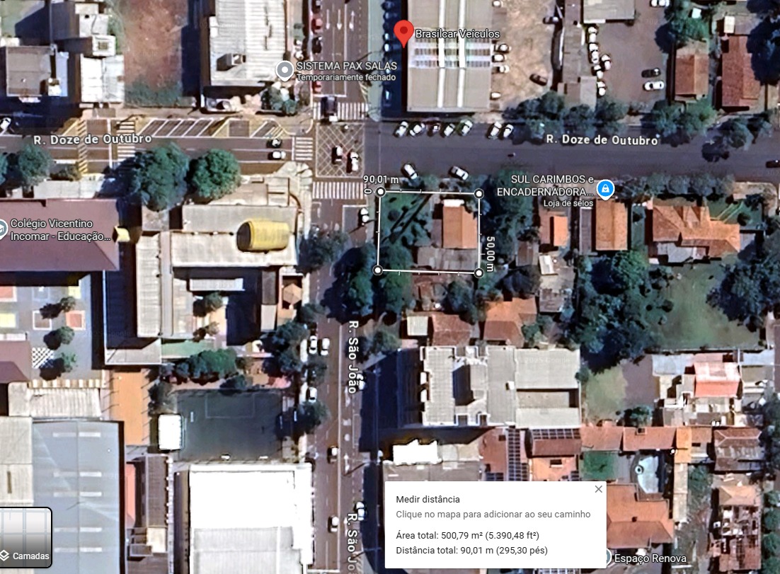 TERRENO 500 M2 TOLEDO PARANA CENTRO ( AVENIDA SÃO JOÃO COM 12 DE OUTUBRO)