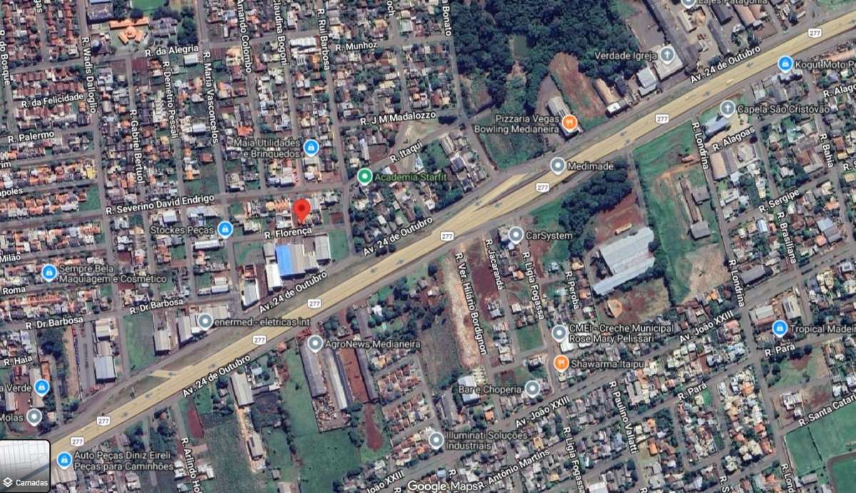 Barracão Comercial Em Medianeira - Pr Rua Florença, 121 • 607,00m² Medianeira - Pr, localizado em Medianeira - PR, bairro Medianeira